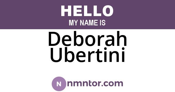Deborah Ubertini