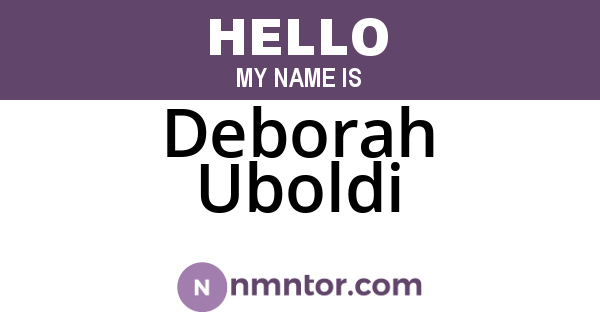 Deborah Uboldi