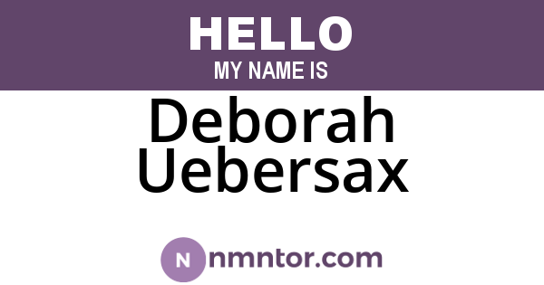 Deborah Uebersax