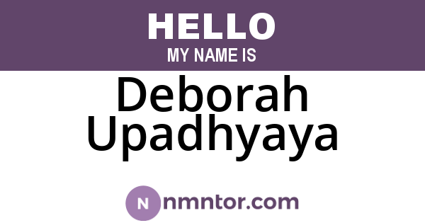 Deborah Upadhyaya