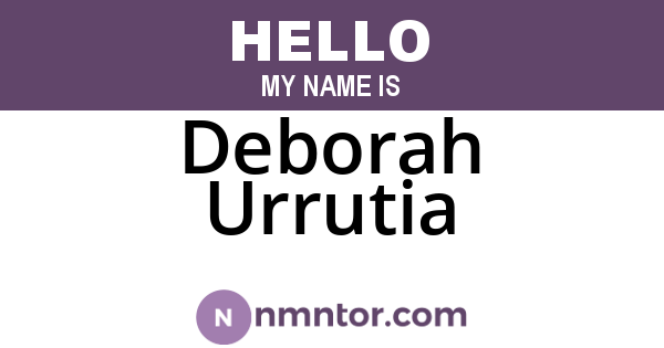 Deborah Urrutia