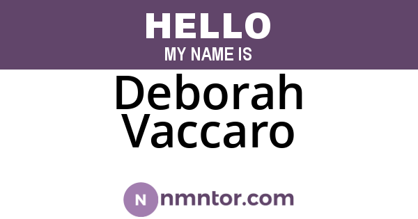 Deborah Vaccaro