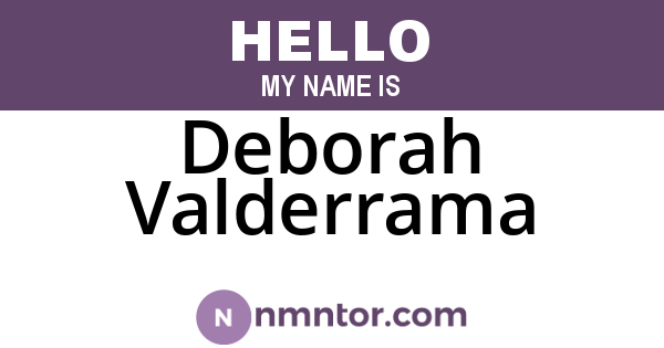 Deborah Valderrama