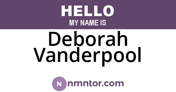 Deborah Vanderpool