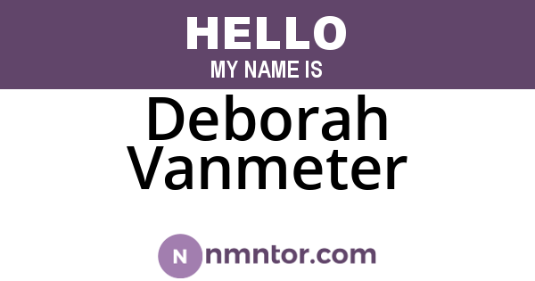 Deborah Vanmeter