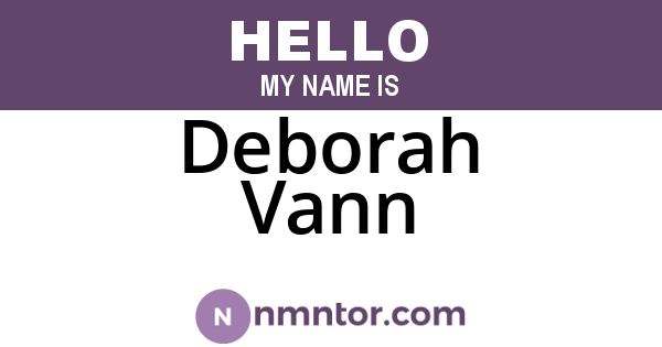 Deborah Vann