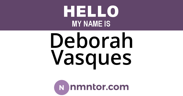 Deborah Vasques