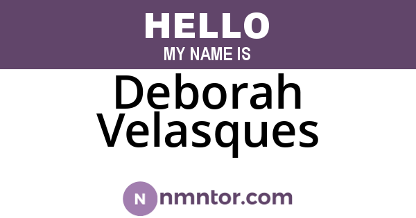 Deborah Velasques