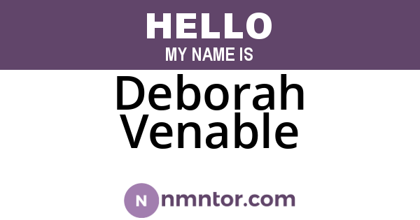 Deborah Venable