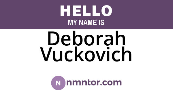 Deborah Vuckovich