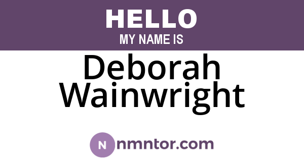 Deborah Wainwright