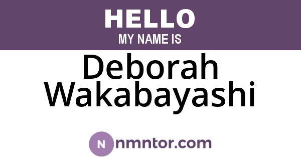 Deborah Wakabayashi