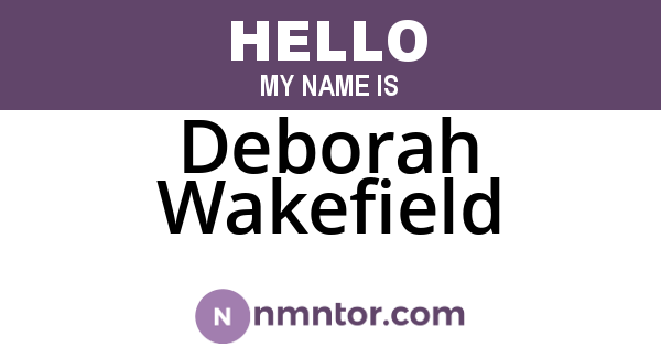 Deborah Wakefield