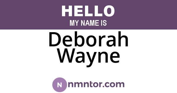 Deborah Wayne