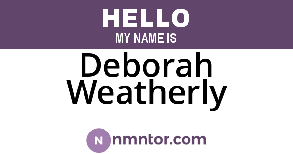 Deborah Weatherly