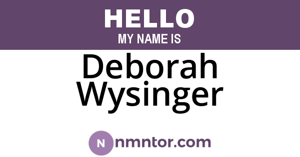 Deborah Wysinger