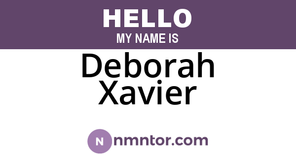 Deborah Xavier