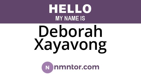 Deborah Xayavong