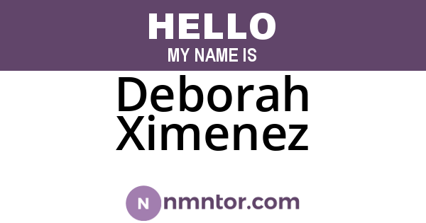 Deborah Ximenez