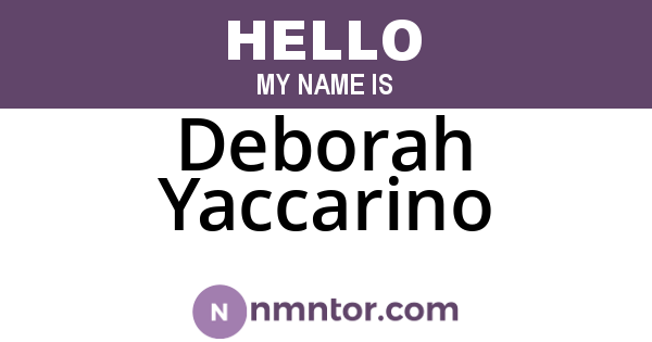 Deborah Yaccarino