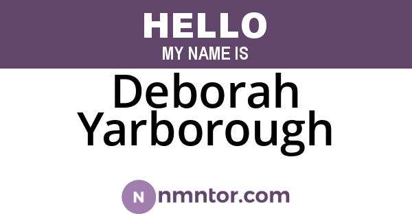Deborah Yarborough