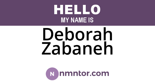 Deborah Zabaneh