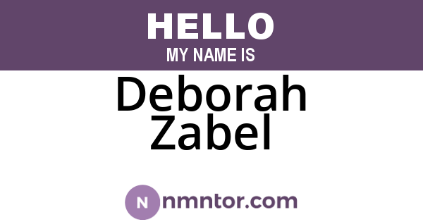 Deborah Zabel