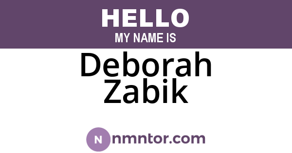 Deborah Zabik