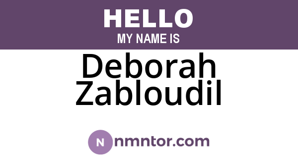 Deborah Zabloudil