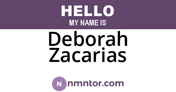 Deborah Zacarias