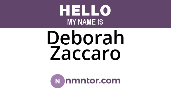 Deborah Zaccaro