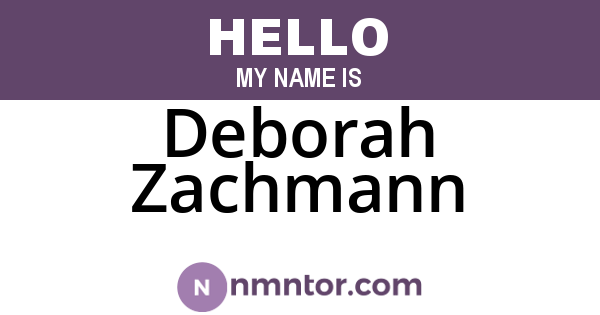 Deborah Zachmann