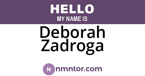 Deborah Zadroga
