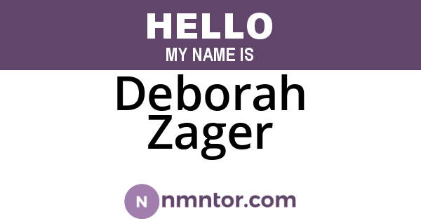 Deborah Zager