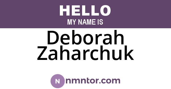 Deborah Zaharchuk