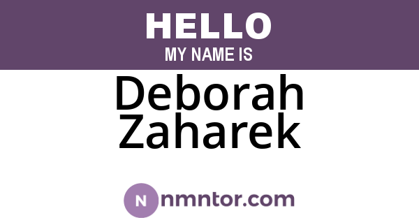 Deborah Zaharek