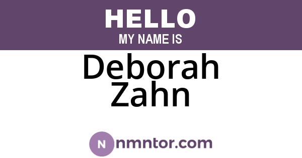 Deborah Zahn