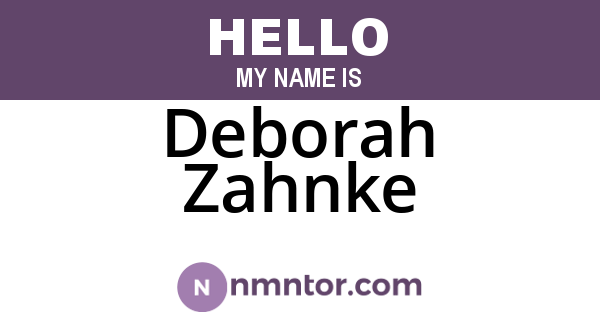 Deborah Zahnke