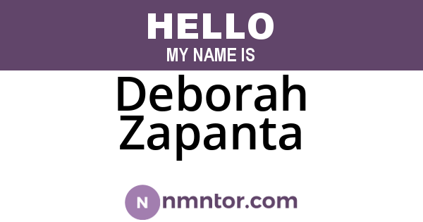 Deborah Zapanta
