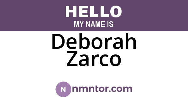 Deborah Zarco