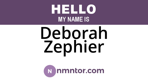 Deborah Zephier