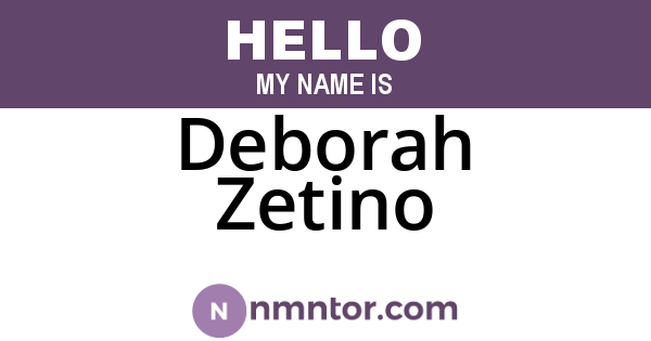 Deborah Zetino