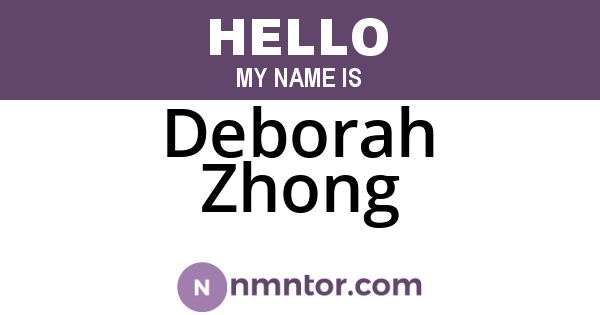 Deborah Zhong
