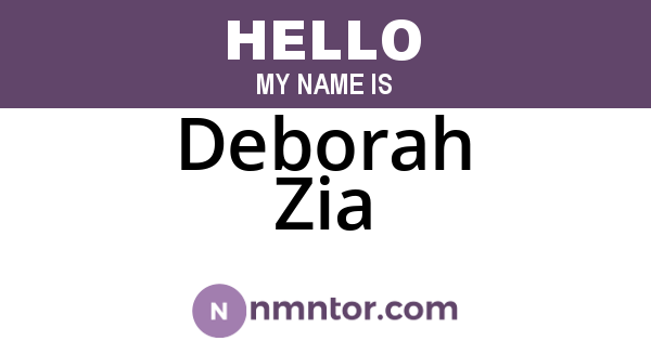 Deborah Zia