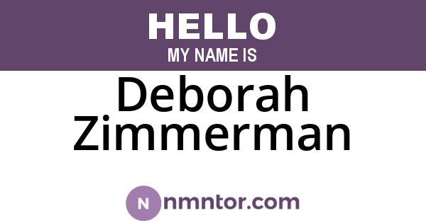 Deborah Zimmerman