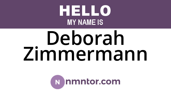 Deborah Zimmermann