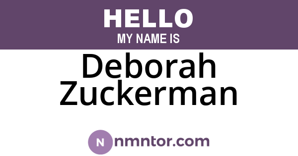 Deborah Zuckerman