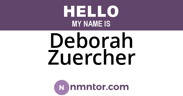Deborah Zuercher