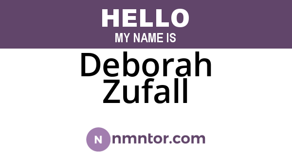 Deborah Zufall