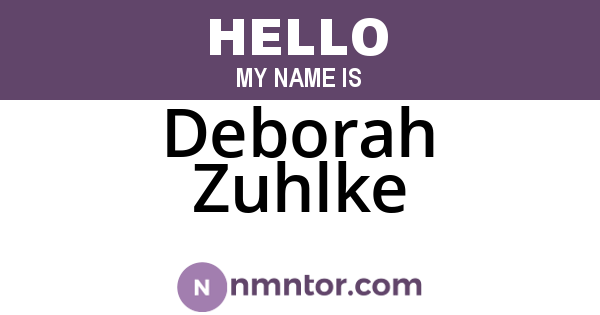 Deborah Zuhlke